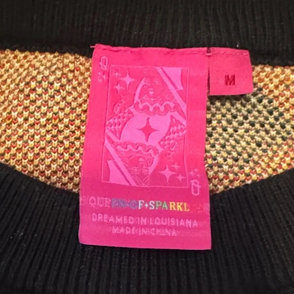 QUEEN OF SPARKLES  Colorful HOLIDAY Sweater - Picture 4 of 8